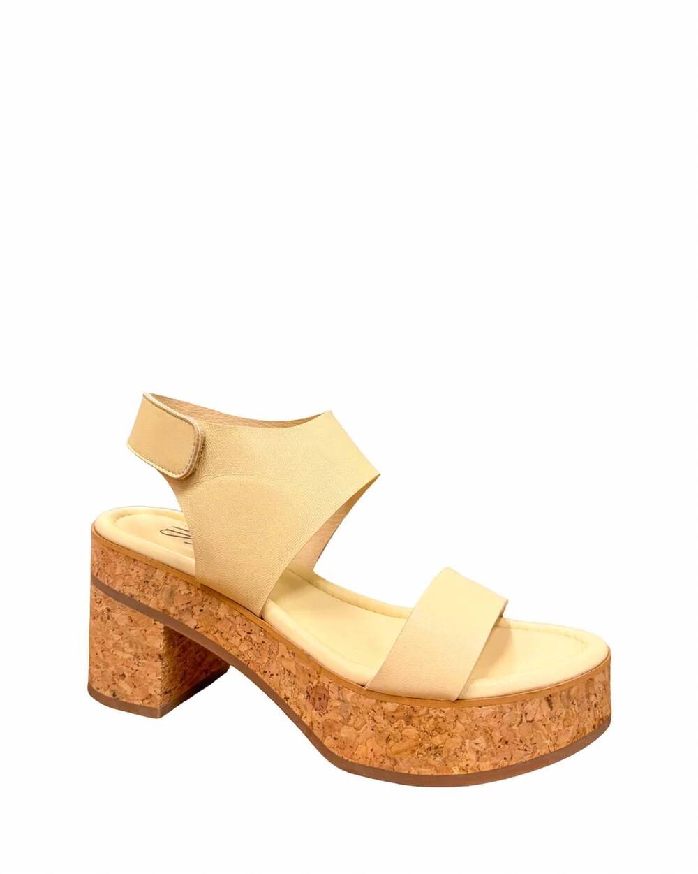 NEW SOFTWAVES women's ivette leather platform sandals in sabbia